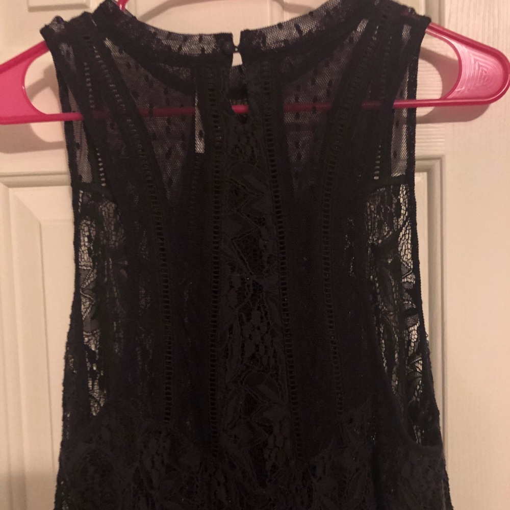 Free People Purple Lace Sleeveless Top Large
